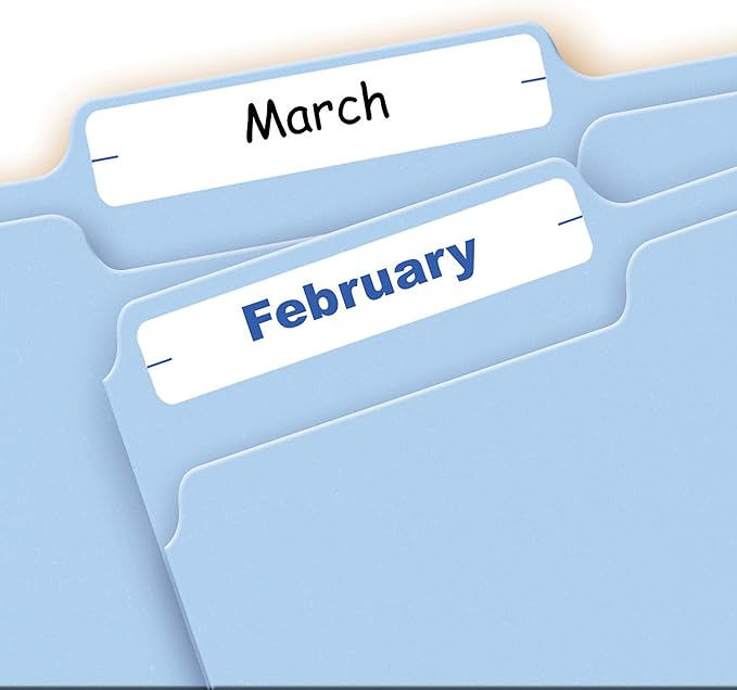 Avery® Easy Peel® File Folder Labels on 4" x 6" Sheets, 2/3" x 3-7/16", White, 3 Pack, 756 Labels Total (32131)