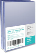 Binditek 10 Mil PVC Binding Covers, 8.5 x 11 Inches, Clear, 200 Pack | Plastic Binding Covers, 8.5" x 11" Letter Size, Clear, Square Corners, Unpunched, Ideal for Business Reports and Proposals
