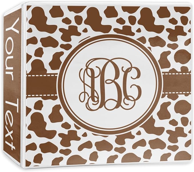 Personalized Cow Print 3-Ring Binder - 3 inch
