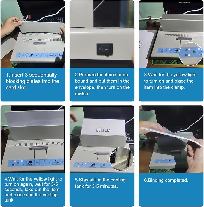Thermal Binding Machine Book Binder Machine Book Binding Kit 500 Sheets Capacity Thermal Binder A3/A4/A5 Document with Glue Strips Cover 110V Hot Melt Machine Heat Binder Contract Document Invoice