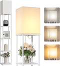 SUNMORY 5 Tier Floor Lamp with Shelves, Standing Lamps for Living Room | 3 CCT LED Bulb Include, 70" Tall Corner Shelf Lamp, Display Bookshelf, Modern Style for Bedroom, Office, Home Decor
