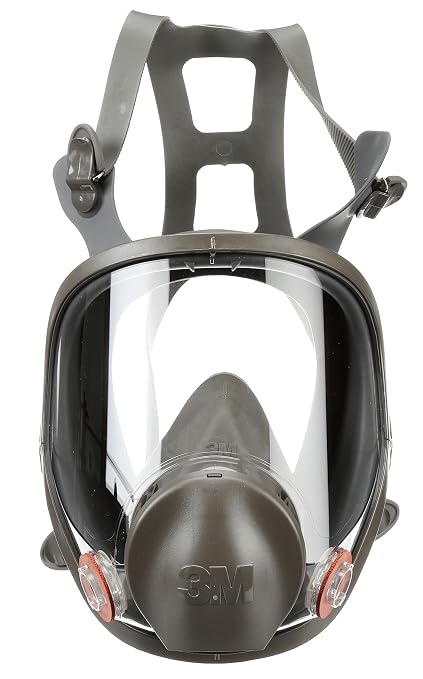 3M Full Facepiece Reusable Respirator 6800, NIOSH, Medium | Large Lens, ANSI High Impact Eye Protection, Silicone Face Seal, Four-Point Harness, Comfortable Fit, Painting