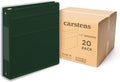 Carstens 1.5-Inch Heavy Duty 3-Ring Binder - Side Opening, Forest Green, Durable Plastic, No-Gap Rings, Waterproof Cover No Pockets, Holds 250 Letter Sheets, BPA-Free, Made in USA (2041-3R) Case of 20