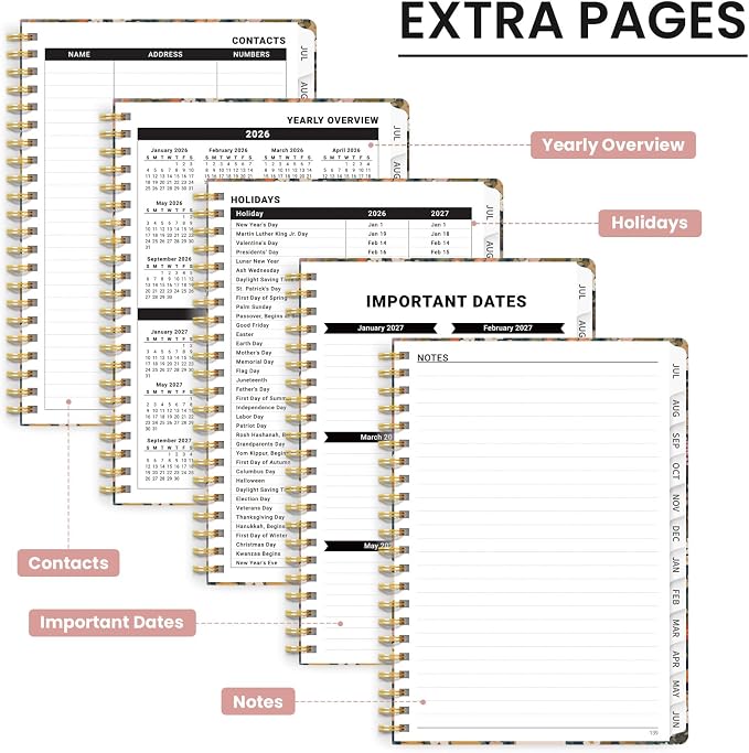ZOTIA Planner 2026-2027 Weekly & Monthly Calendar Planner Jul 2026-Jun 2027