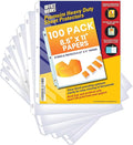 100 Sheet Protectors, Heavy Duty 8.5 X 11 Inch Clear Page for 3 Ring Binder, Plastic Sheet Sleeves, Durable Top Loading Paper Protector with Reinforced Holes Archival Safe