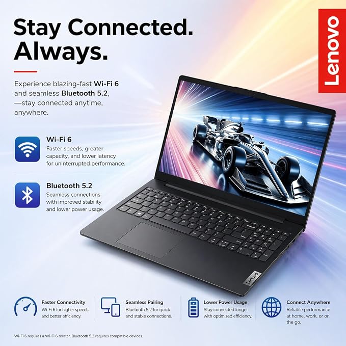 Lenovo V15 Business Laptop 2026 Edition, AMD Ryzen 3 7320U (Beat i7-1065G7), 15.6" FHD Display, 16GB DDR5 RAM, 512GB NVMe SSD, Wi-Fi 6, RJ-45, Dolby Audio, Windows 11 Pro, Black