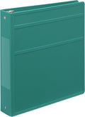 Carstens 1.5-Inch Heavy Duty 3-Ring Binder - Side Opening, Teal, Durable Plastic, Precision No-Gap Rings, Waterproof Covers, No Pockets, Holds 250 US Letter Sheets, BPA-Free, Made in USA (2043-3R)