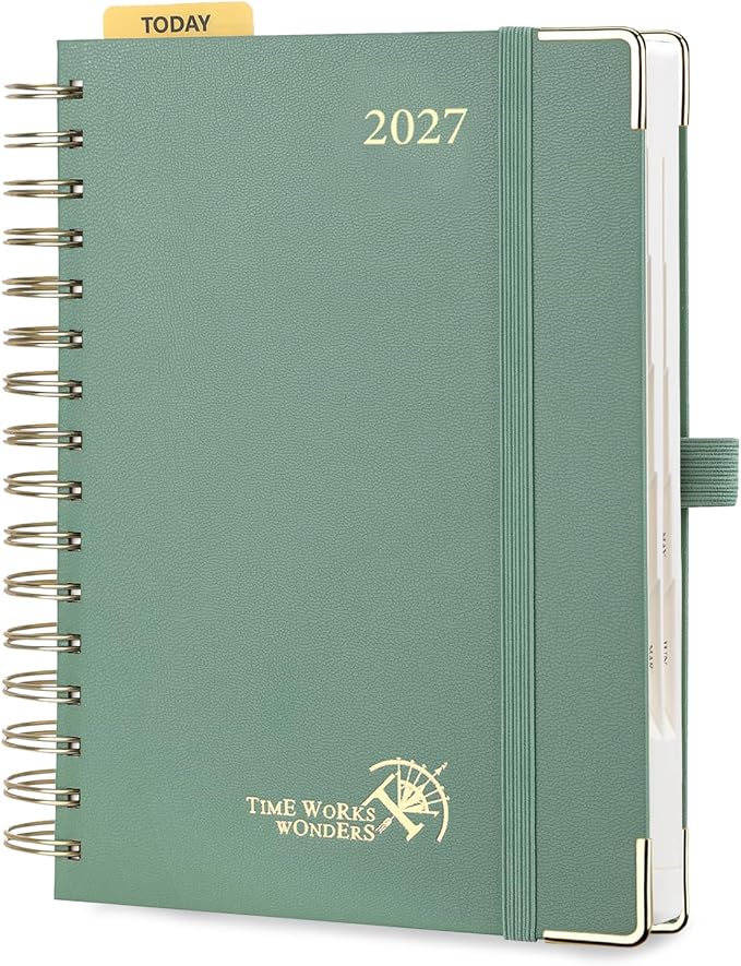 POPRUN 2027 Daily Planner One Page Per Day, 5.75" x 8.5" Calendar Book