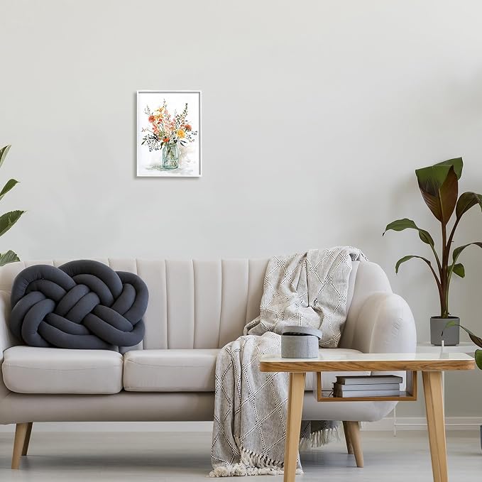 'Warm Summer Floral Bouquet'| Framed Giclee Art | Stupell Industries | White, 11 x 14 Inches, Easy to Hang and Sturdy, Made in USA, by Carol Robinson
