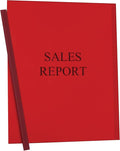C-Line Report Covers with Binding Bars, Red Vinyl, Red Bars, 8.5 x 11 Inches, 50 per Box (32554)