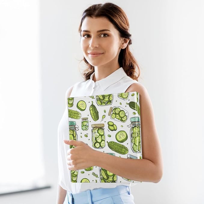 Custom Cucumbers and Pickles Personalized 3 Round Ring Binders | 1.5 Inch Binder with Clipboard, PVC Pockets, Work Organizer, Holds 200 Sheets for School Office 1 Pack