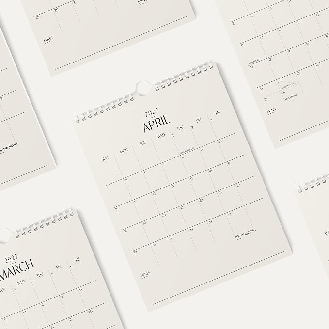 Karto Wall Calendar 2026-2027 8.5x11 in - Beige 2.0