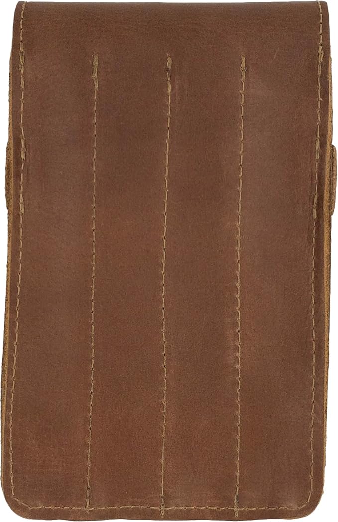 Pen Holder, Pencil Case, Minimalist Style Holder, Classic Storage, Full Grain Leather, Handmade, Single Malt Mahogany