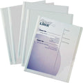 C-Line Report Covers with Binding Bars, Economy Clear Plastic, White Bars, 8.5 x 11 Inches, 50 per Box (32457)