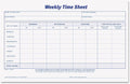 TOPS Weekly Time Sheets, One-Part (No Copies), 8.5 x 5.5, 50 Forms/Pad, 2 Pads/Pack