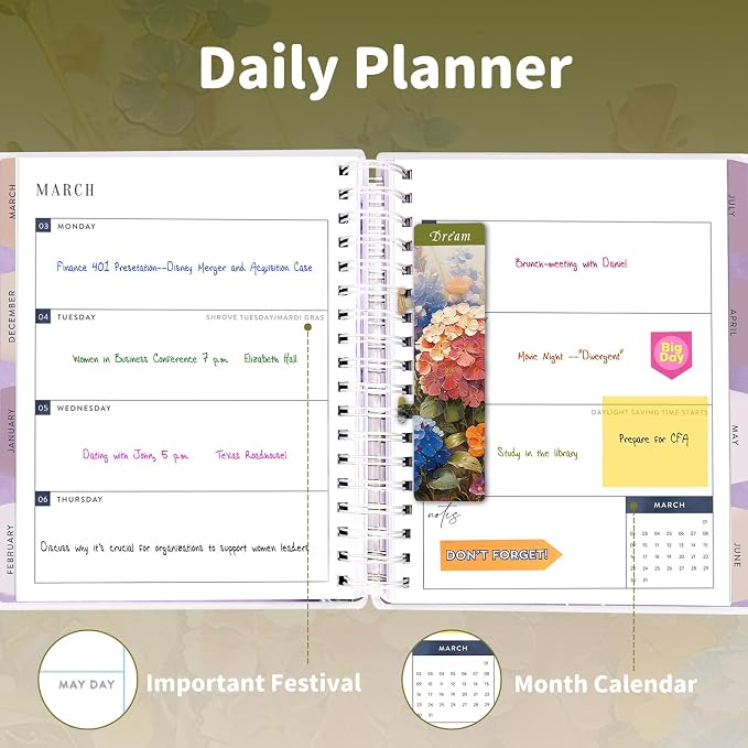 Arundhati Planner 2026-2027, 18 Months Large Daily Weekly Monthly Organizer