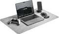 DELTAHUB - Minimalistic Felt Desk Protective Pad, Anti-Fray, Anti-Slip, Easy to Clean, Easy Glide, Long Lasting, Sleek Design, Comfortable, Resistant, Desk Mat, PC, Mac, Laptop - Large (18x32inch)