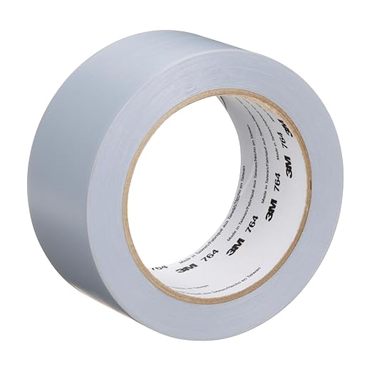 3M General Purpose Vinyl Tape 764, Gray, 2 in x 36 yd, 5 mil, 1 Roll | Light Traffic Floor Marking, Social Distancing, Color Coding, Safety, Bundling