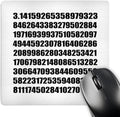 3D Rose "Pi Math Number Mathematical Black and White Mathematic Numeric Figures" Matte Finish Mouse Pad - 8 x 8" - mp_164992_1