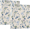 Blueberry Blue Bow 3 Ring Binder with 2 Interior Pockets 1.5 inch Binders 3 Ring Heavy Duty Fit 8.5" x 11" Letter Size for Office School, 2 Pack