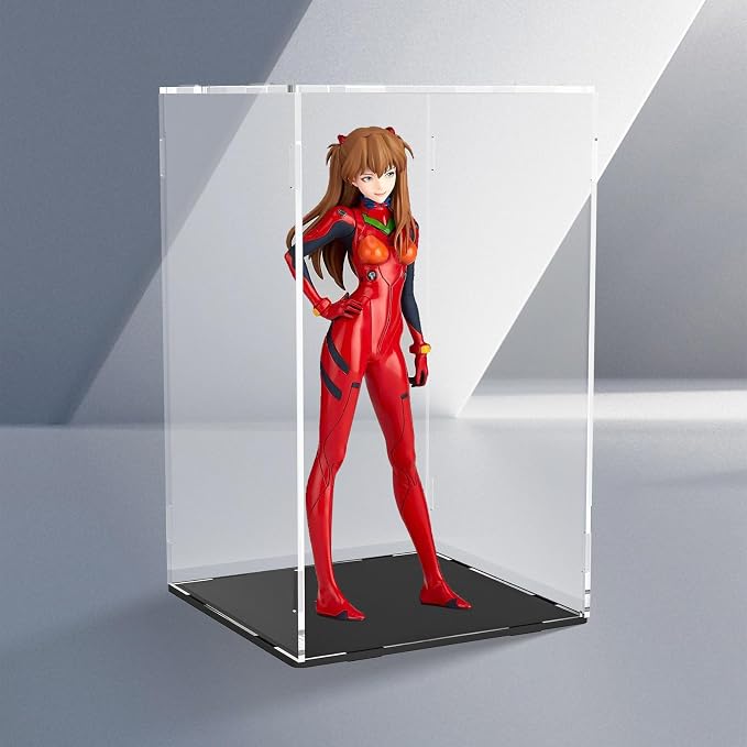 Acrylic Display Case for Collectibles,Acrylic Boxes for Display,Countertop Box Cube Organizer Stand Riser Dustproof Protection Showcase for Action Figure Doll Model Memorabilia(6x6x9.8 inch)