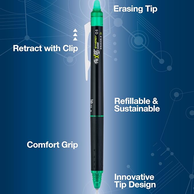 Pilot Pens, Extra Fine Point 0.5 mm, Pack of 12, Green Ink