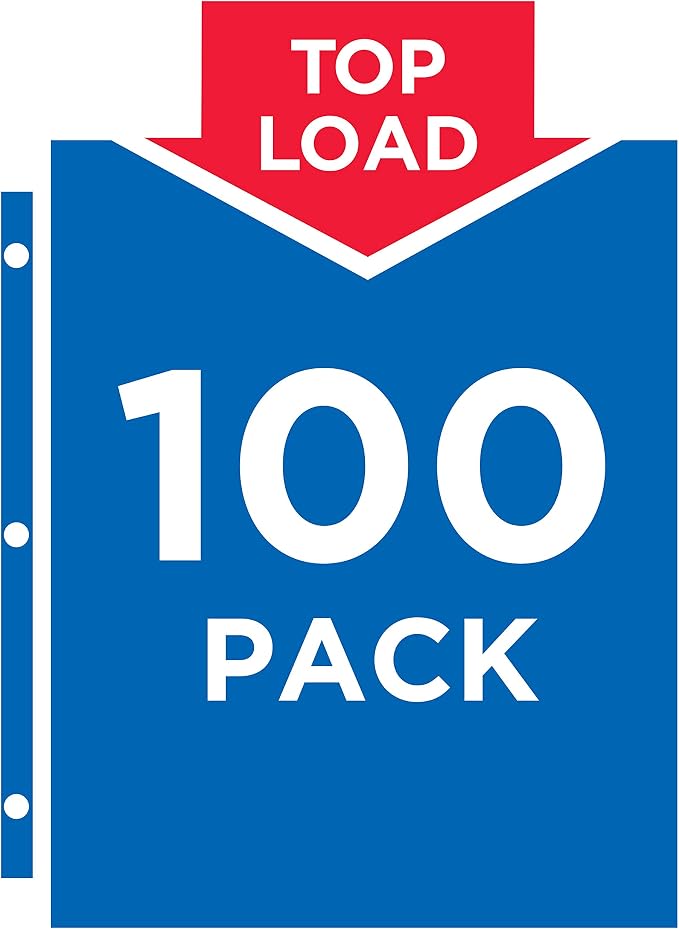 Avery® Semi-Clear Standard Weight Sheet Protectors, Top Load, 100 Document Protectors (75536)