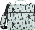 Sasquatch Print Zipper Binder Bag 3 Ring with Shoulder Strap & Handle Multi Pocket Binder Organizer Bag Large Capacity for School Office Supplies