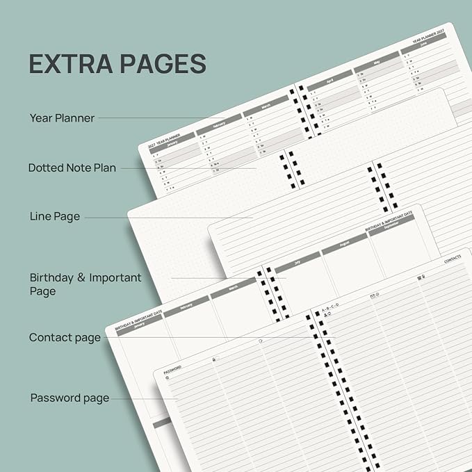 POPRUN 2026-2027 Monthly Planner, Large 8.5" x 10.5", 18 Month Calendar