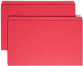 Smead File Folder, Reinforced Straight-Cut Tab, Legal Size, Red, 100 per Box (17710)