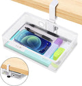ROSYLINE Under Desk Storage Basket Hanging Drawer Tray, Clamp On Organizer | Thickened C-Clamp, High Load No Deformation Sag-Proof, Steel Construction, Clip-On No Drill Mount, Office & Household Storage
