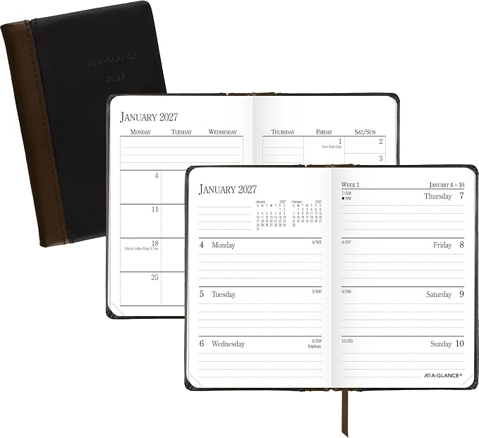 AT-A-GLANCE 2027 Planner, Monthly, 8.25" x 11", QuickNotes, Black (76060527)