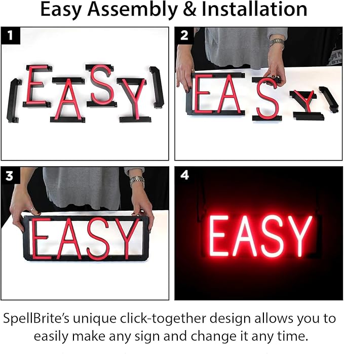 SpellBrite ENTRANCE Sign | Directional Sign with Neon Look, White LED Light Source | 31.3" x 6.3"