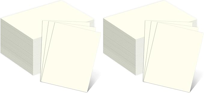 110lb Cream Cardstock, Goefun 100 Sheets Ivory Cardstock Paper 300 GSM Thick Paper for Printing, Invitations, Menus, Poster, DIY Card (Pack of 2)