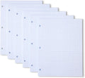 Amazon Basics Graph Ruled Loose Leaf Binder Paper, 11" x 8.5", White, 100 Sheets, 6-Pack