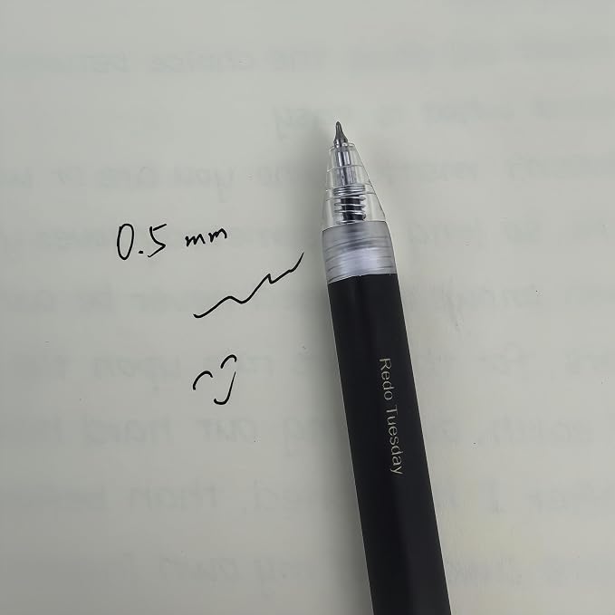 Fengtaiyuan Retractable Gel Pens, 0.5mm Bullet Point Fast Drying Black Ink, Frosted Gradient Triangular Ergonomic Barrel Writing Pens for School Exam Office Note Taking [Pack of 18]