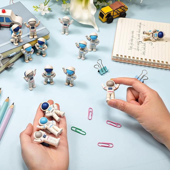 Resurhang 288 Pcs Space Themed Erasers Astronaut Figurines Eraser