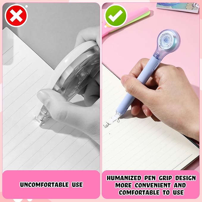 Gersoniel 10 Pack Correction Tape Pen for School Office,Blue Color