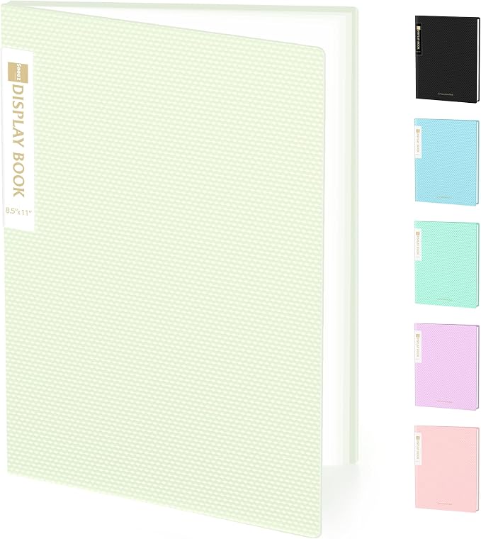 Sooez Binder with Plastic Sleeves 18-Pocket, Displays 36 Pages, 8.5"x11" | Presentation Folders with Clear Sheet Protectors, Art Portfolio Binder for Certificate & Office Project, Document Organizer