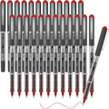 Shuttle Art RollerBall Pens, 25 Pack Red Fine Point Roller Ball Pens, 0.5mm Liquid Ink Pens for Writing Journaling Taking Notes School Office
