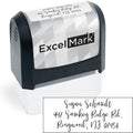 ExcelMark Address Stamp - Custom Return Address Stamp with Elegant Designs, Vibrant Colors & Patterns – Perfect for Mail, Invitations & Gifts (Black Mount, Custom)