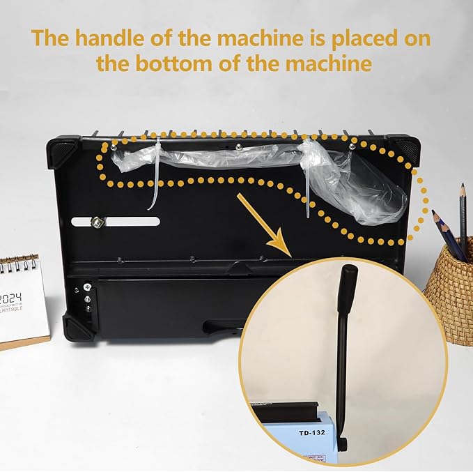 RAYSON TD-132 3:1 Wire Binding Machine, 12-Sheet Punch, 120-Sheet Capacity | 32-hole Letter-size punching with 2.5, 3.5, and 4.5 mm margins; binding capacity varies by margin and paper thickness.