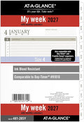 AT-A-GLANCE 2027 Planner Refill, Weekly & Monthly, 5.5" x 8.5", Desk Size 4, Tabbed, 7-Ring Loose-Leaf (481-285Y-27)