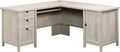 Sauder Costa L-Shaped Desk, Chalked Chestnut, Home Office with Storage & Keyboard Tray