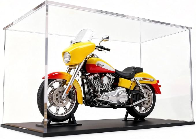 Acrylic Display Case Clear Collectible Display Box for Miniture House, Dustproof Acrylic Showcase, Easy Self Assembly Storage Cases for Action Figures and Art Figurine, 8 x 6 x 7 inch