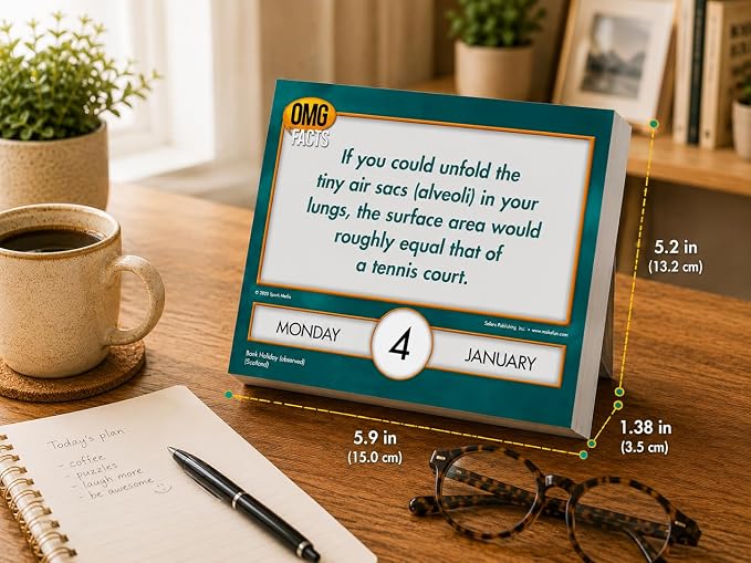 OMG Facts 2027 Daily Desk Calendar: Boxed Page-a-Day Trivia Calendar with Day-to-Day Hard-to-Believe Facts, Weird Truths & Bizarre Realities