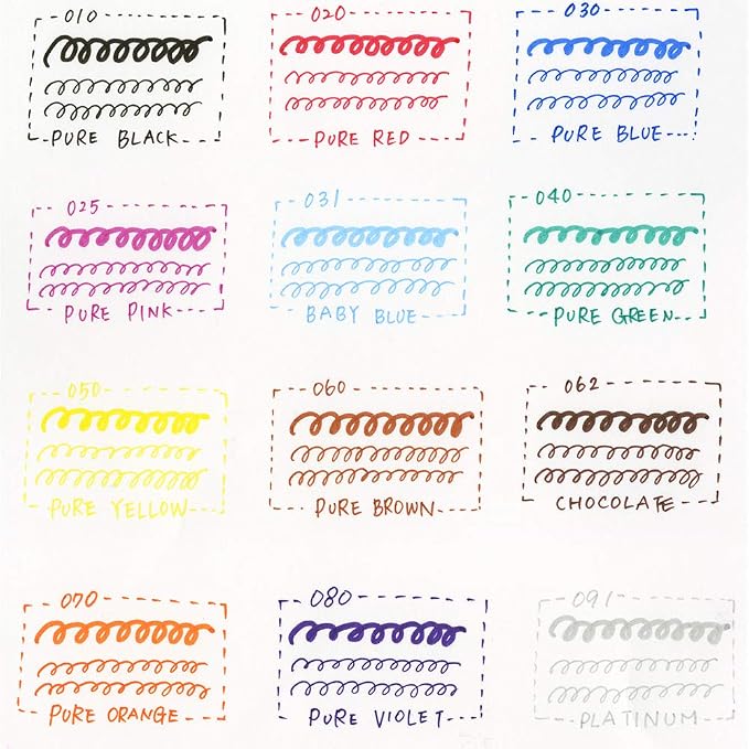 Zig WRITER 12 Colors Set, 0.5mm, 1.2mm, Dual Tip, Waterproof and Smudge proof when dry, Archival Quality, No mess, Photo-Safe, Acid Free, Lightfast, Odourless, Xylene Freeing, Made in Japan