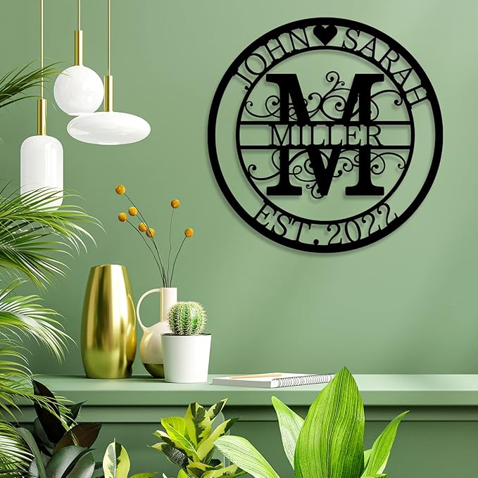 Custom Metal Sign - Personalized Name Sign - Family Sign - Outdoor Metal Wall Art Home Decor - Personalized Gift for Couple - Anniversary Wedding Gift