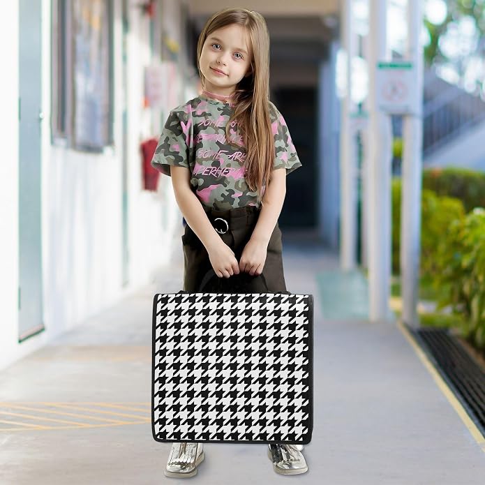 Zipper Binder Bag 3 Ring File Folder Portfolio Organizer Zippered Binder Bags with Strap Fits Laptop Women Men