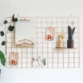 2 Pack Large Wall Grid Panels with Light and Clips, Photo Display Board, Picture Frame Collage Board, Wire Grid Wall Panel Room Decoration,Rose Gold | Picture Frames Collage , Wire Grid Wall Panel Room Decoration